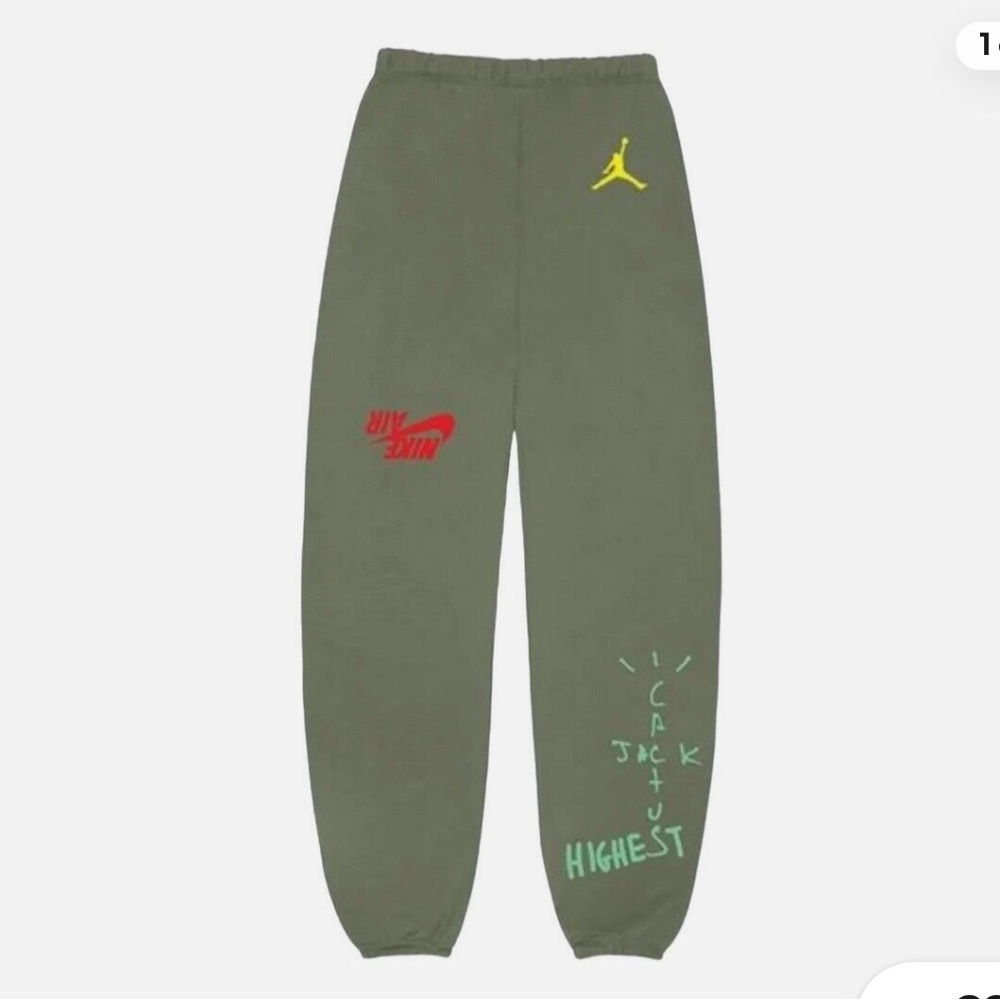Travis Scott Jordan Cactus Jack Highest Sweatpants Olive
